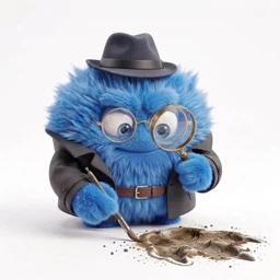 hYYa Footprint Inspector app icon &mdash; a blue furry detective in a fedora with a magnifying glass
